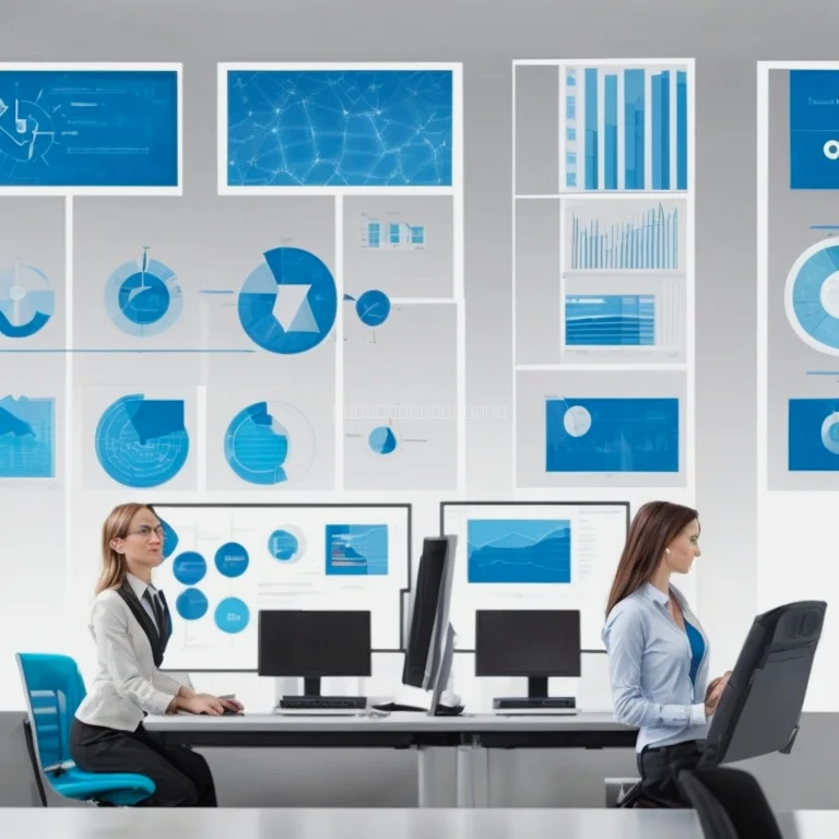 Software development team collaborating in office